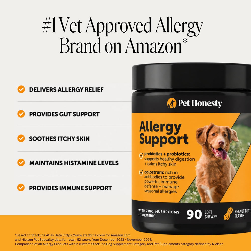 Pet Honesty etiqueta con lista de ingredientes clave que aporta transparencia y calidad
