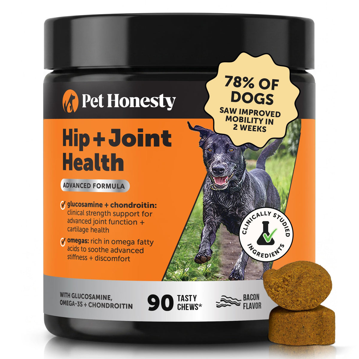 Pet Honesty envase frontal 90 ct, muestra confianza y dosificación clara