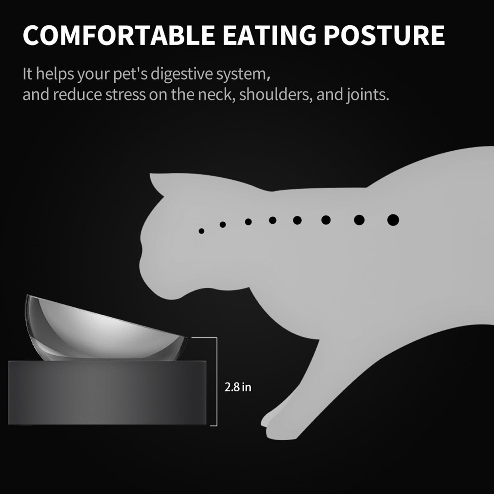 PETKIT comedero en uso por un gato comiendo cómodamente