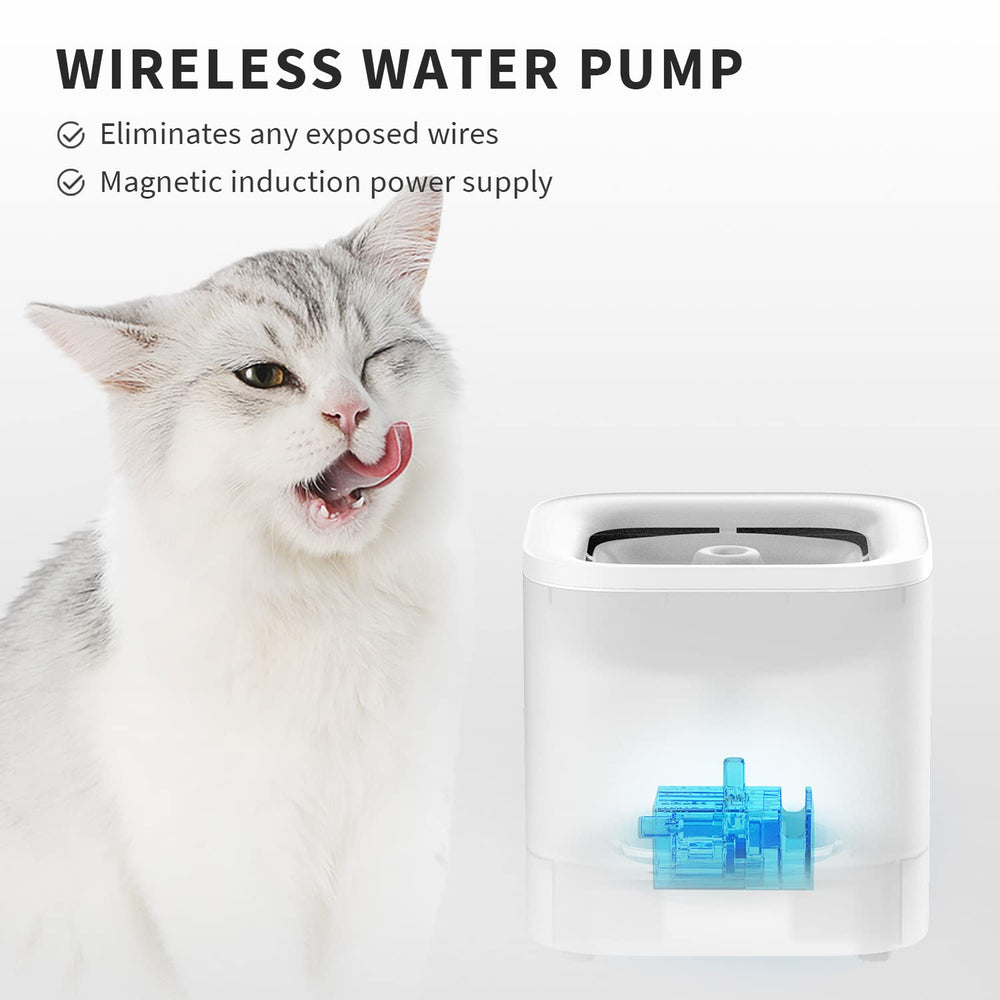PETKIT primer plano de la bomba inalámbrica 3.0, menos enredos