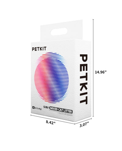 PETKIT litter on floor near box showing minimal tracking and cleaner surroundings