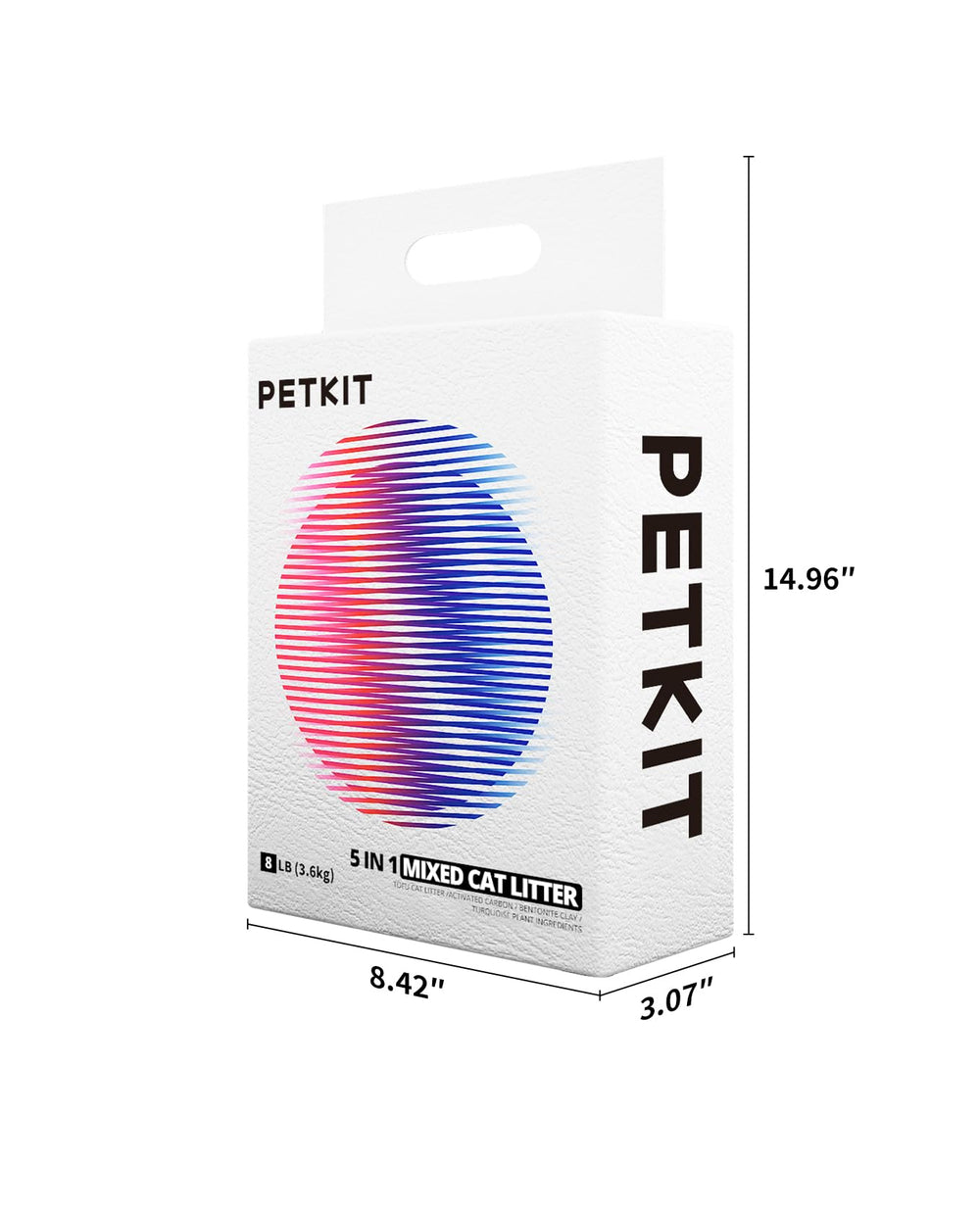 PETKIT litter on floor near box showing minimal tracking and cleaner surroundings