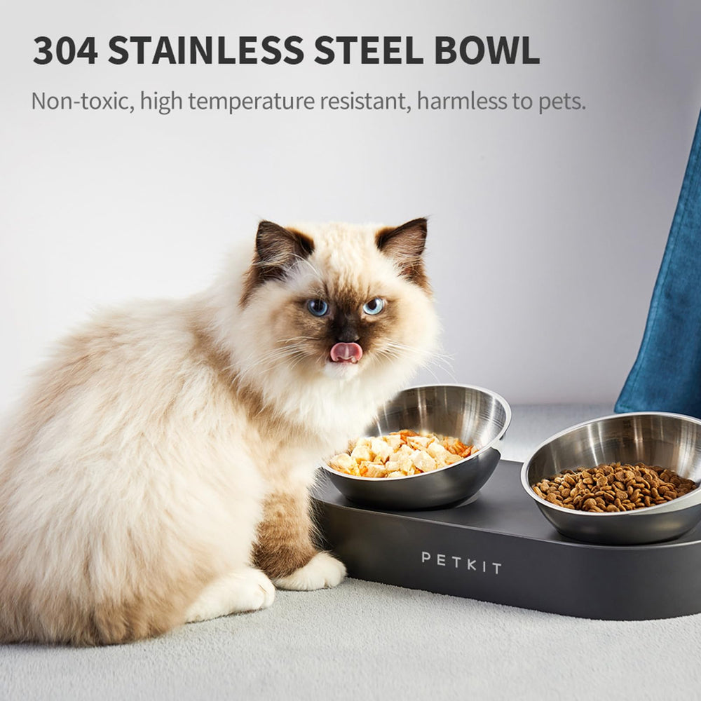 PETKIT detalle del plato de acero inoxidable 304 limpio y duradero