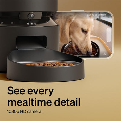 PETLIBRO close-up of top-mounted 1080P camera for clear live monitoring