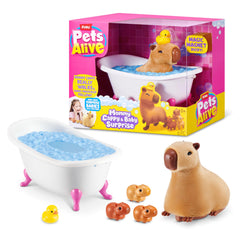 Pets Alive mommy capybara vista frontal que muestra movimiento y atractivo