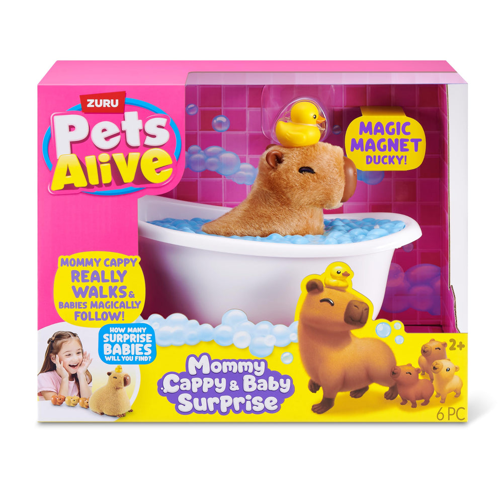Pets Alive comparación de tamaño con mano para referencia de escala