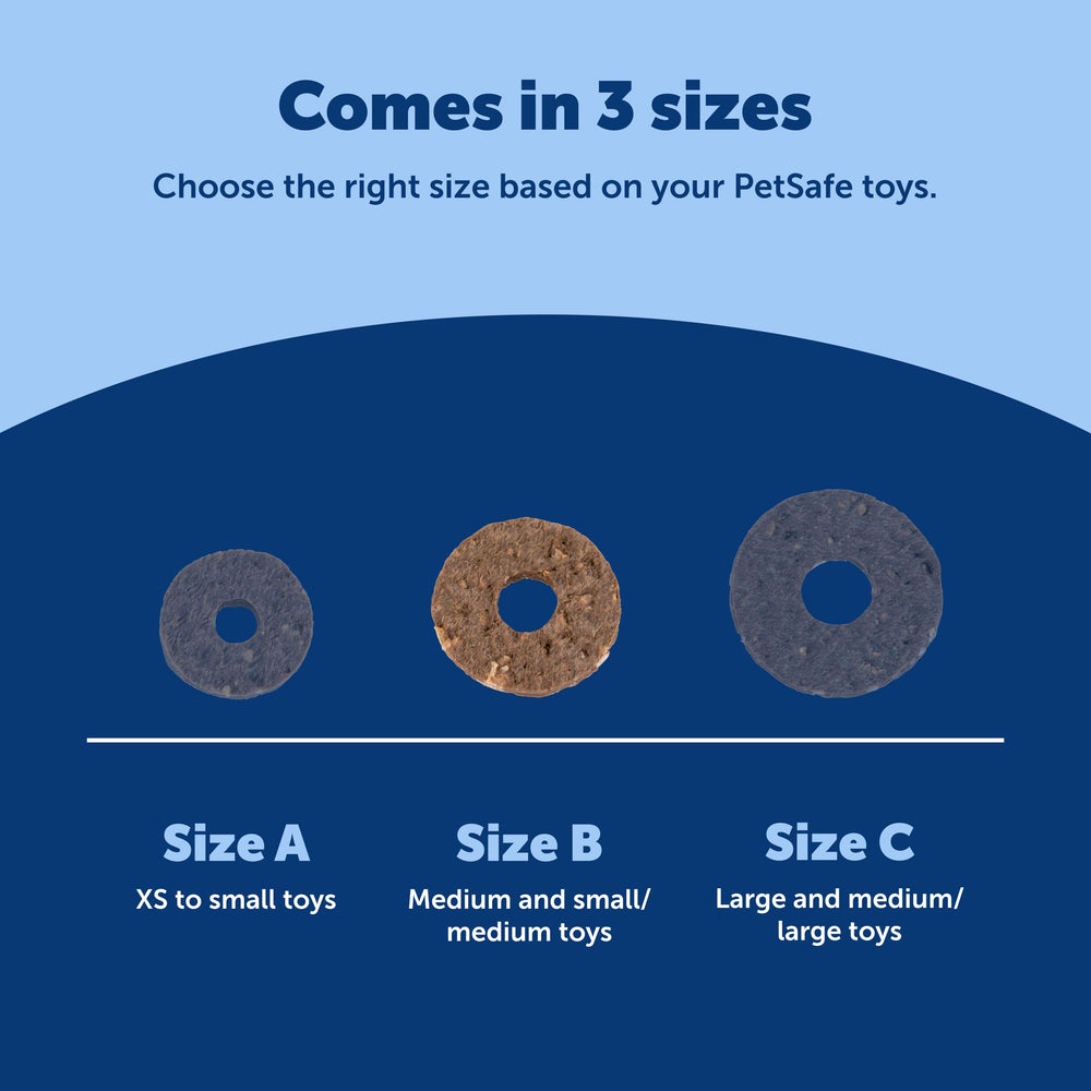 PetSafe comparación de tamaño de anillo con mano para referencia visual
