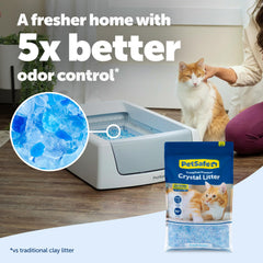 PetSafe textura cercana de cristales absorbentes que muestran alto poder de secado