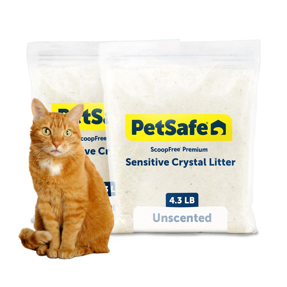 PetSafe empaque frontal de ScoopFree cristal muestra solidez y conveniencia