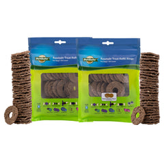 PetSafe paquete frontal mostrando 60 anillos y beneficios de entretenimiento