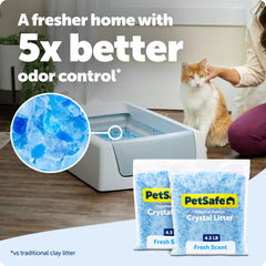 PetSafe cristales de sílice en primer plano que muestran textura absorbente