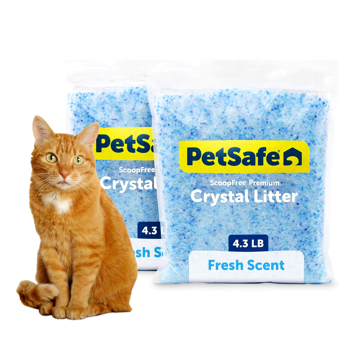 PetSafe empaque frontal mostrando el diseño y beneficio de control de olores