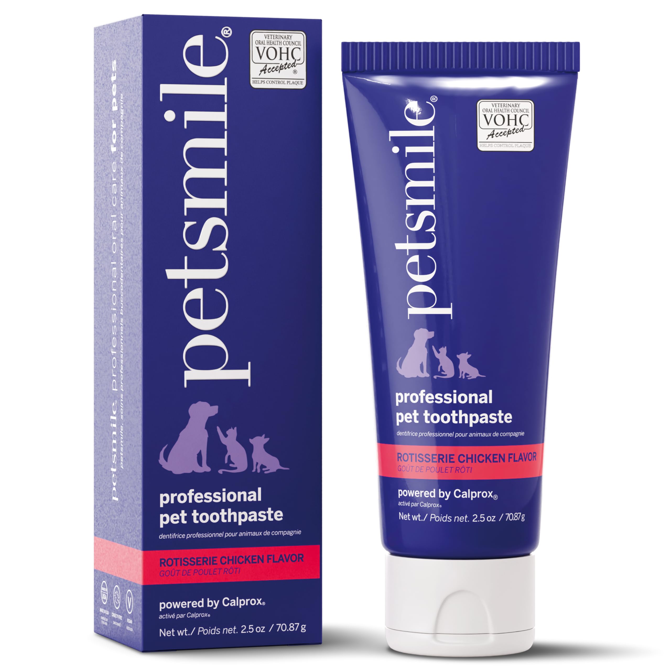 petsmile front packaging 2.5 oz showing VOHC seal and benefits