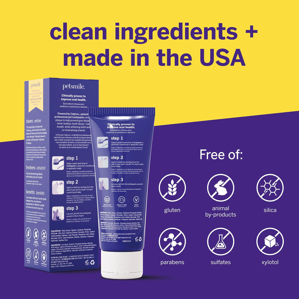 petsmile pet enjoying treat-style paste promoting calmer dental care