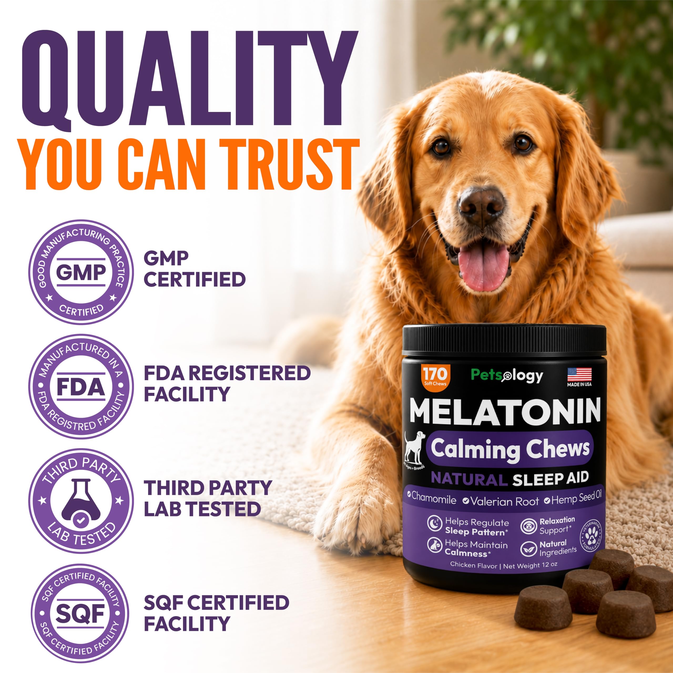 Petsology etiqueta con ingredientes y certificaciones, claridad informativa