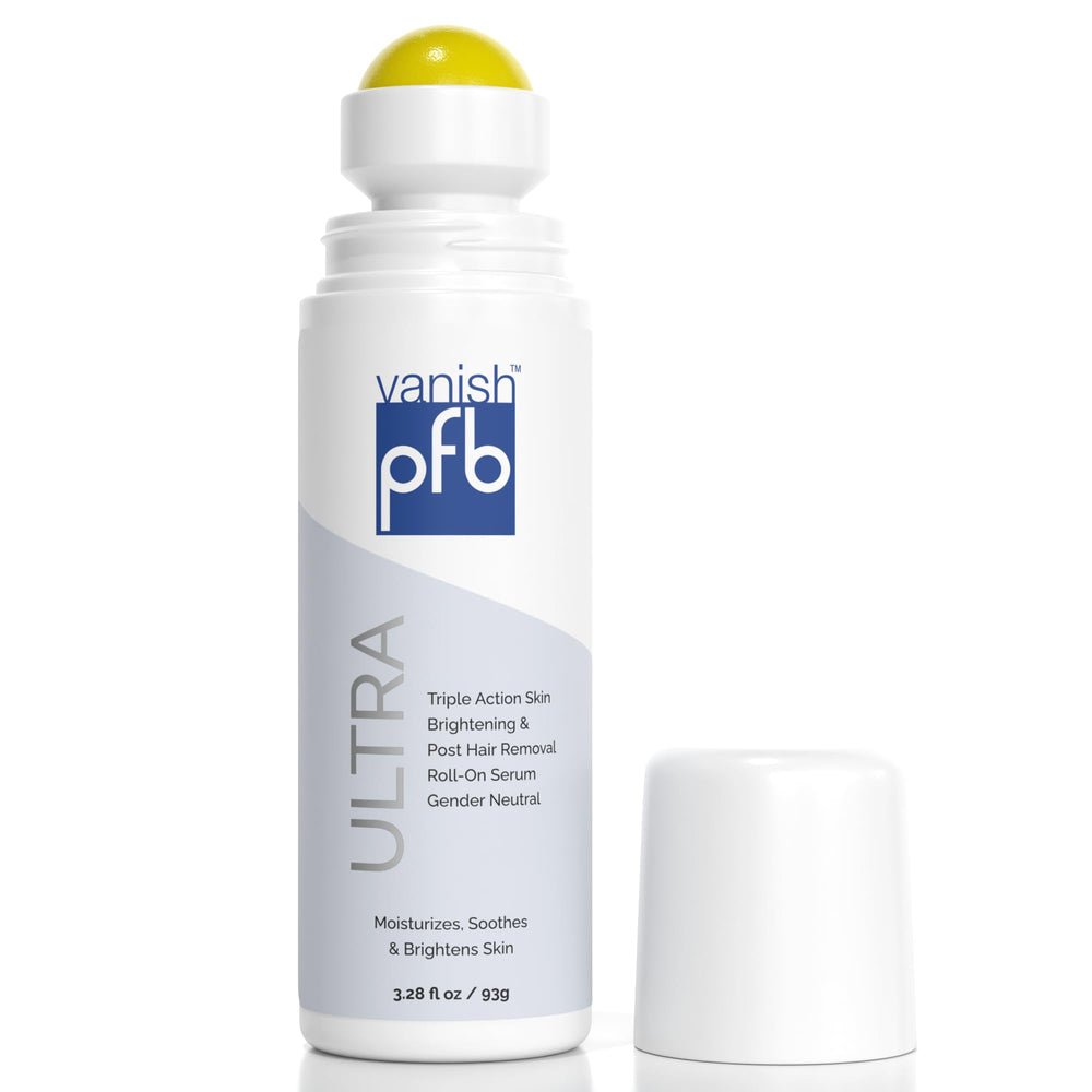 PFB Vanish frente del envase mostrando roll-on y beneficio calmante