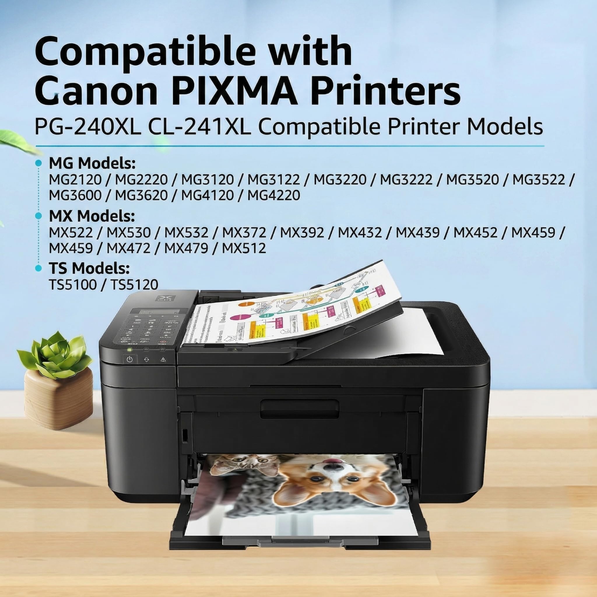 PFKink cartucho negro PG-240XL detalle del cabezal para impresión nítida