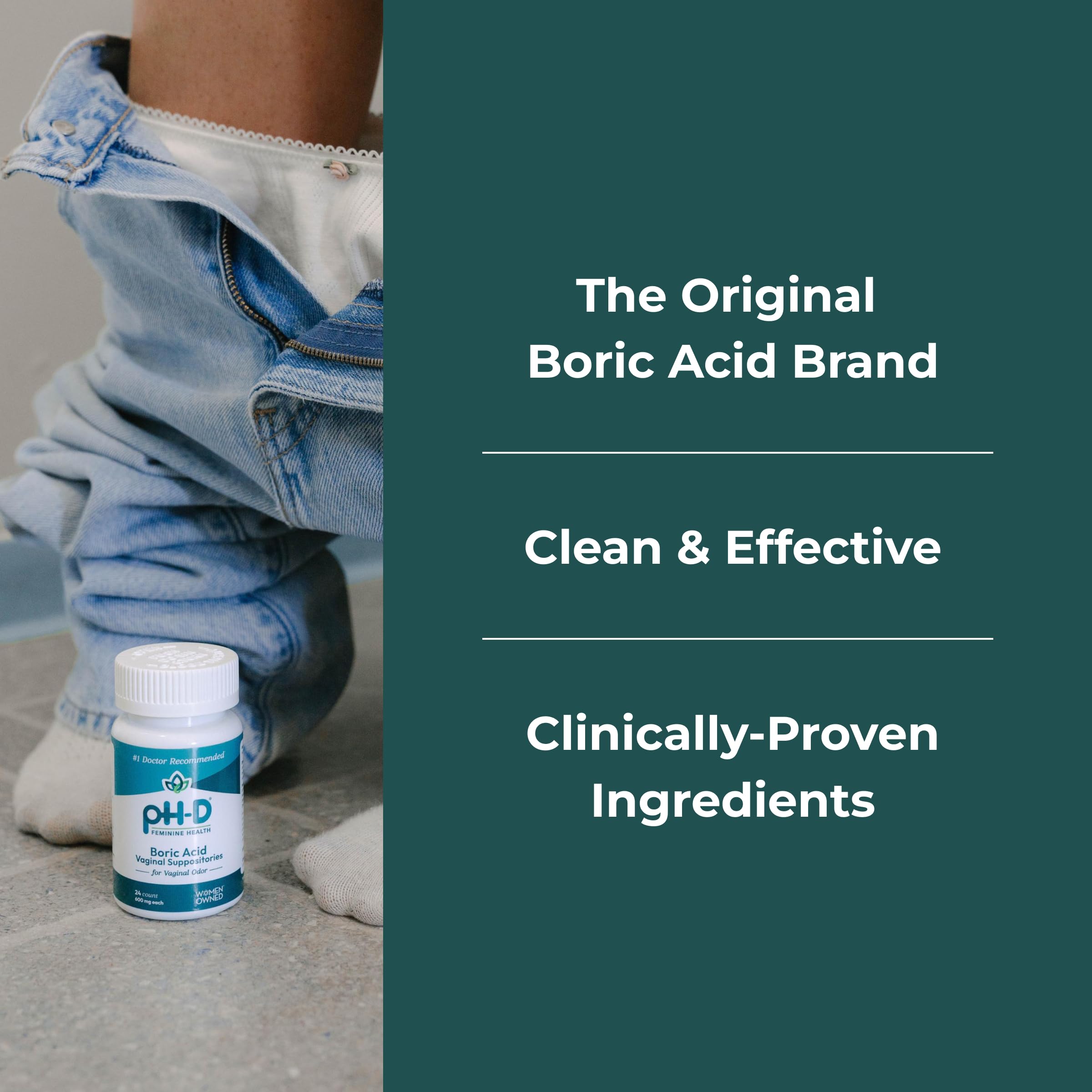 pH-D caja abierta con supositorios listos para uso, almacenamiento seguro