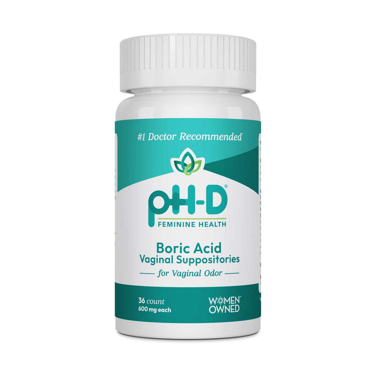 pH-D envase frontal mostrando 36 supositorios y claridad de dosis
