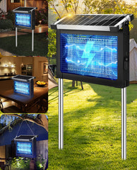 PhatroyYee vista frontal del Solar Bug Zapper con diseño robusto y beneficios de control eficaz