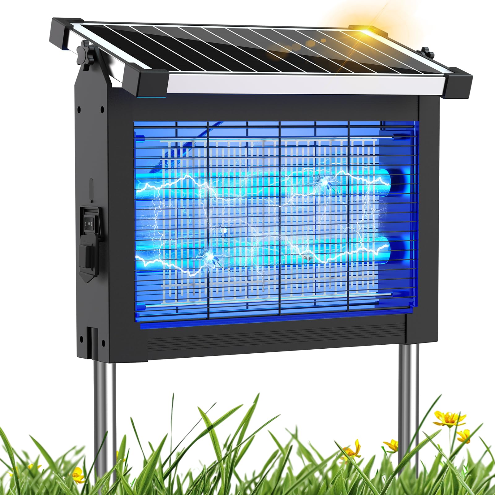 PhatroyYee front view showing compact waterproof housing and UV lamp benefit