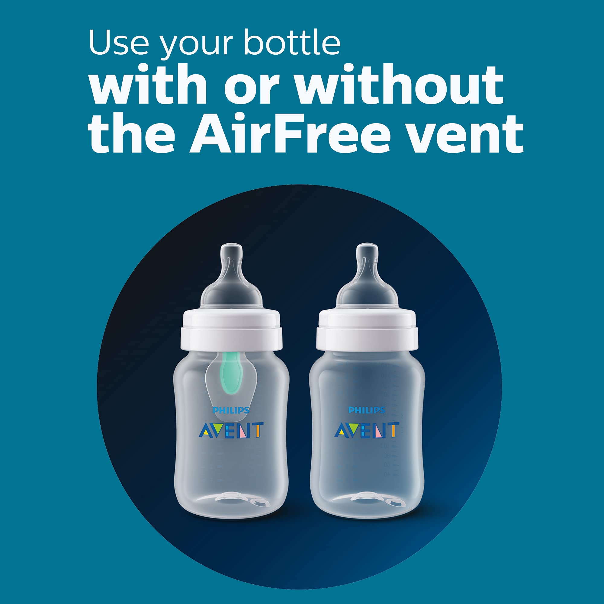 Philips Avent bottle disassembled for cleaning showing simple parts and hygiene benefit