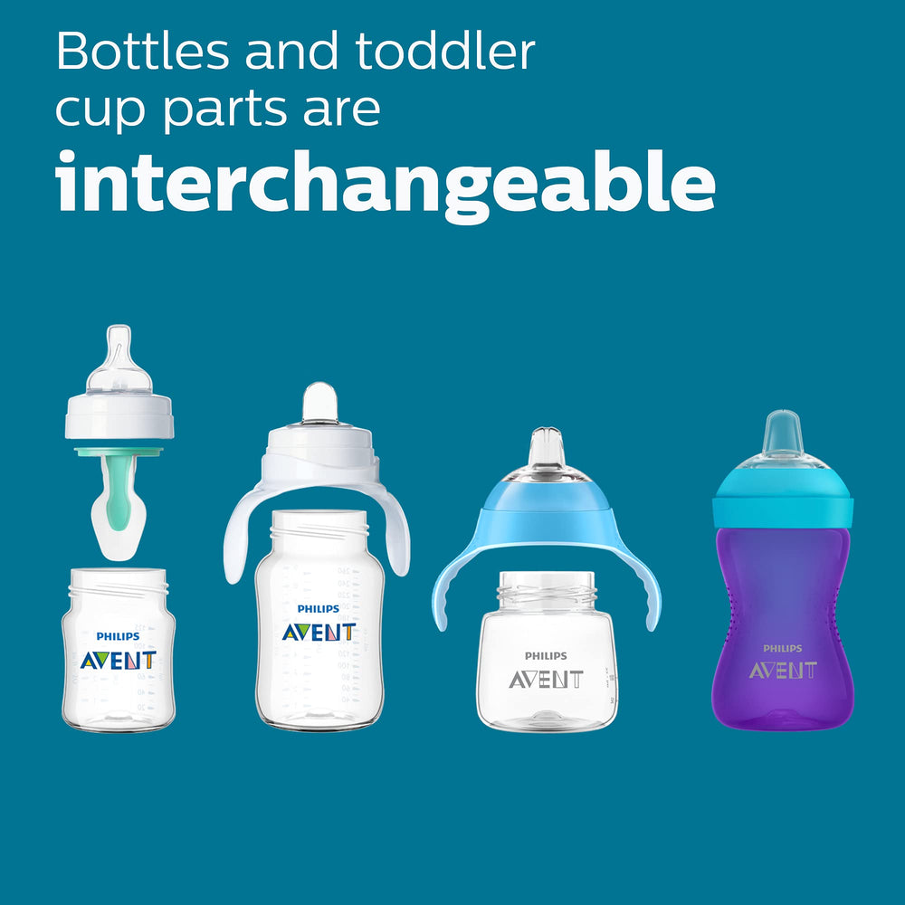 Philips Avent lifestyle scene with caregiver feeding baby showing calmer feeding moments