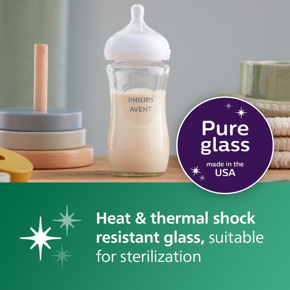 Philips Avent textura del vidrio borosilicato resistente y segura