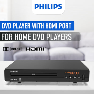 PHILIPS rear view with HDMI and RCA ports offering flexible connection options