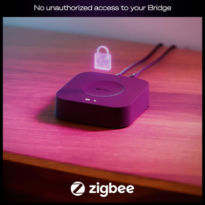 Philips Hue Bridge Pro rear ports closeup showing connectivity and flexible placement