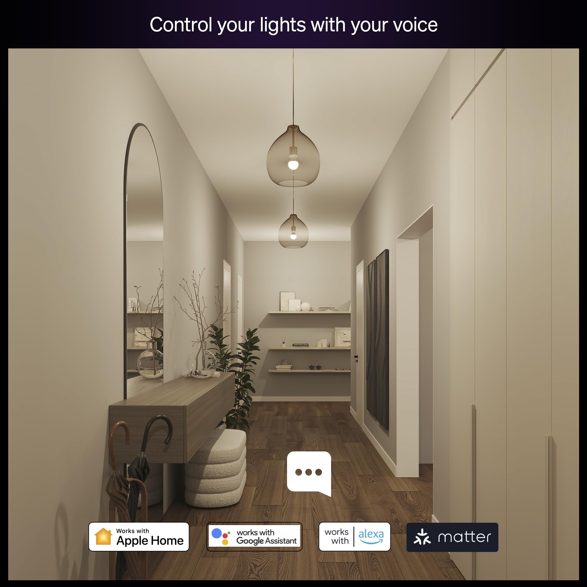 Philips Hue junto a objetos para comparar tamaño y facilidad de sustitución