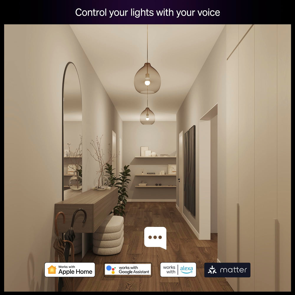 Philips Hue junto a objetos para comparar tamaño y facilidad de sustitución