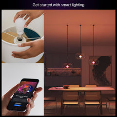 Philips Hue primer plano de la rosca E26 que facilita instalación rápida