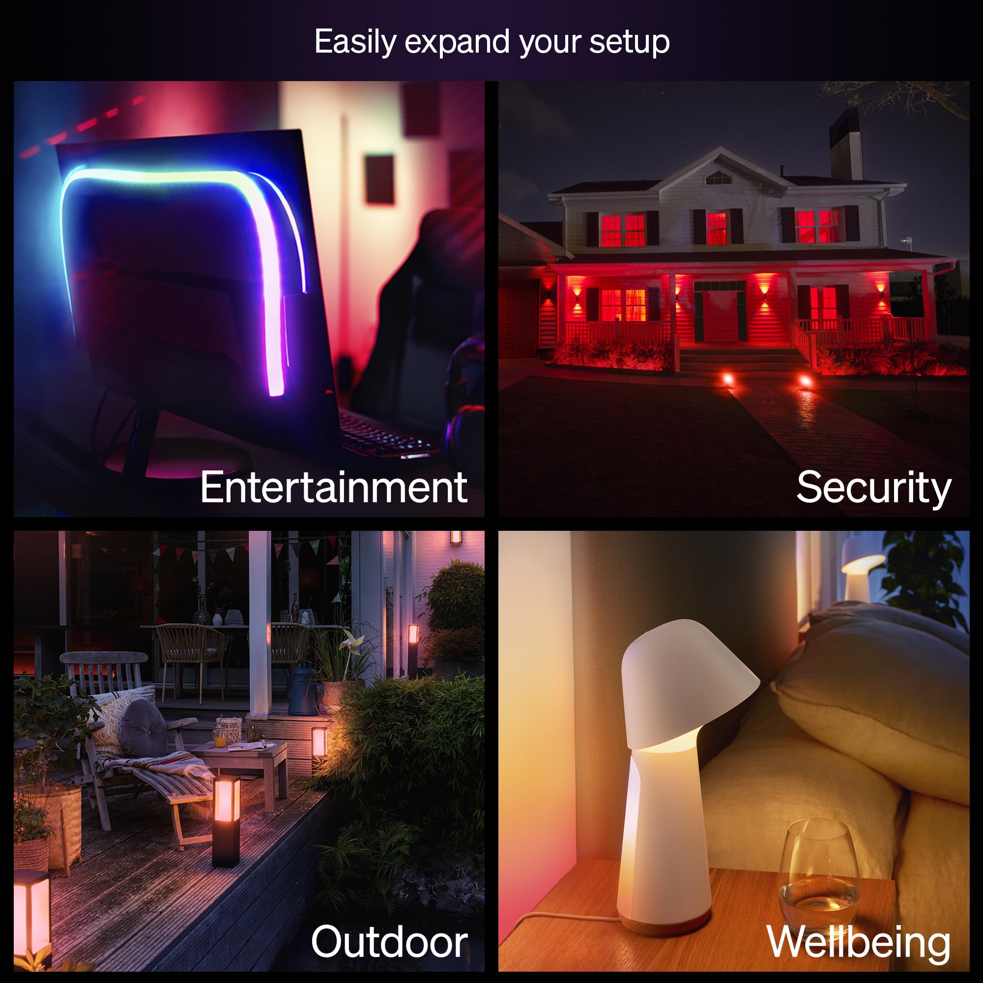 Philips Hue instalada en lámpara de mesa para uso cotidiano y decoración
