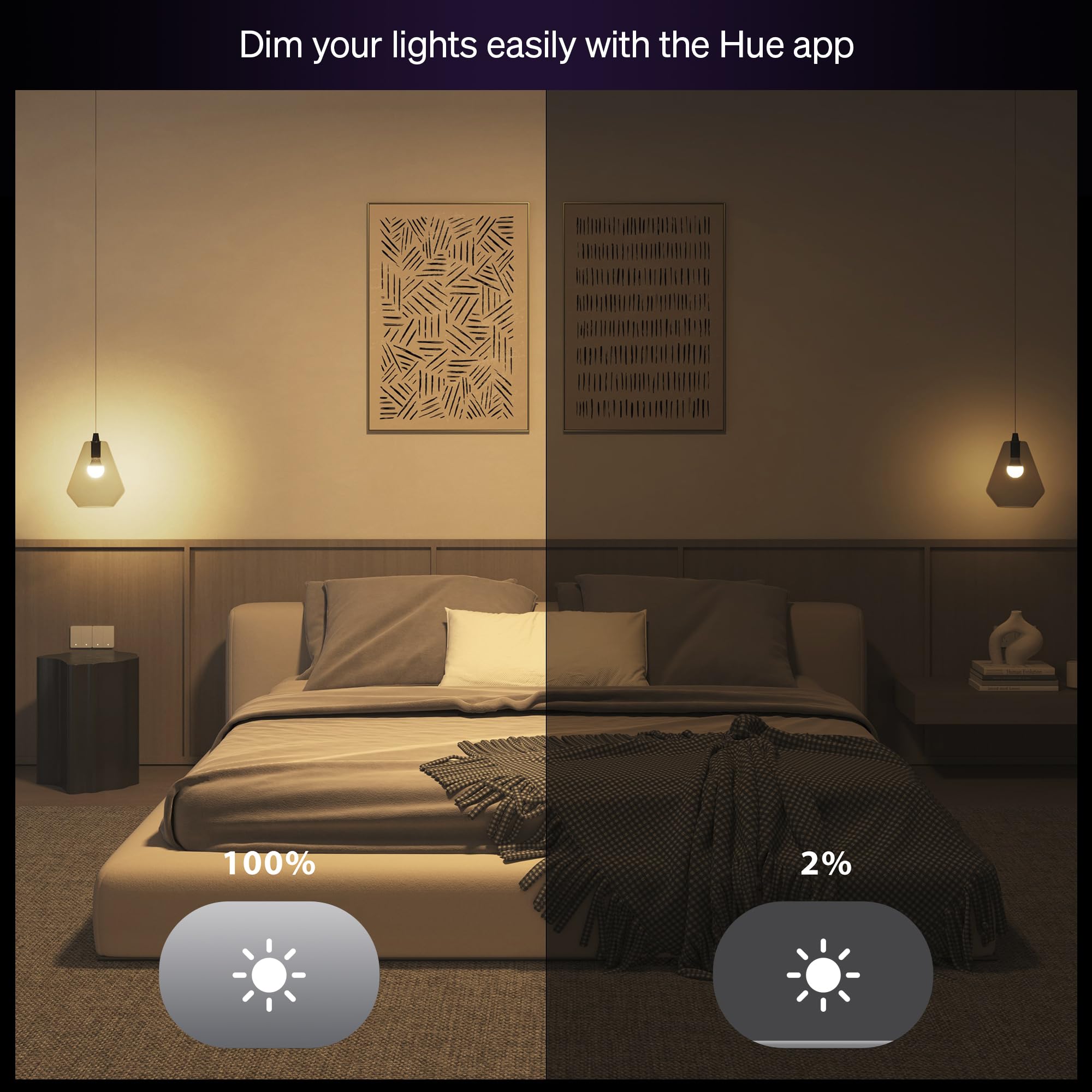 Philips Hue en uso para lectura ofreciendo luz blanca uniforme y cómoda