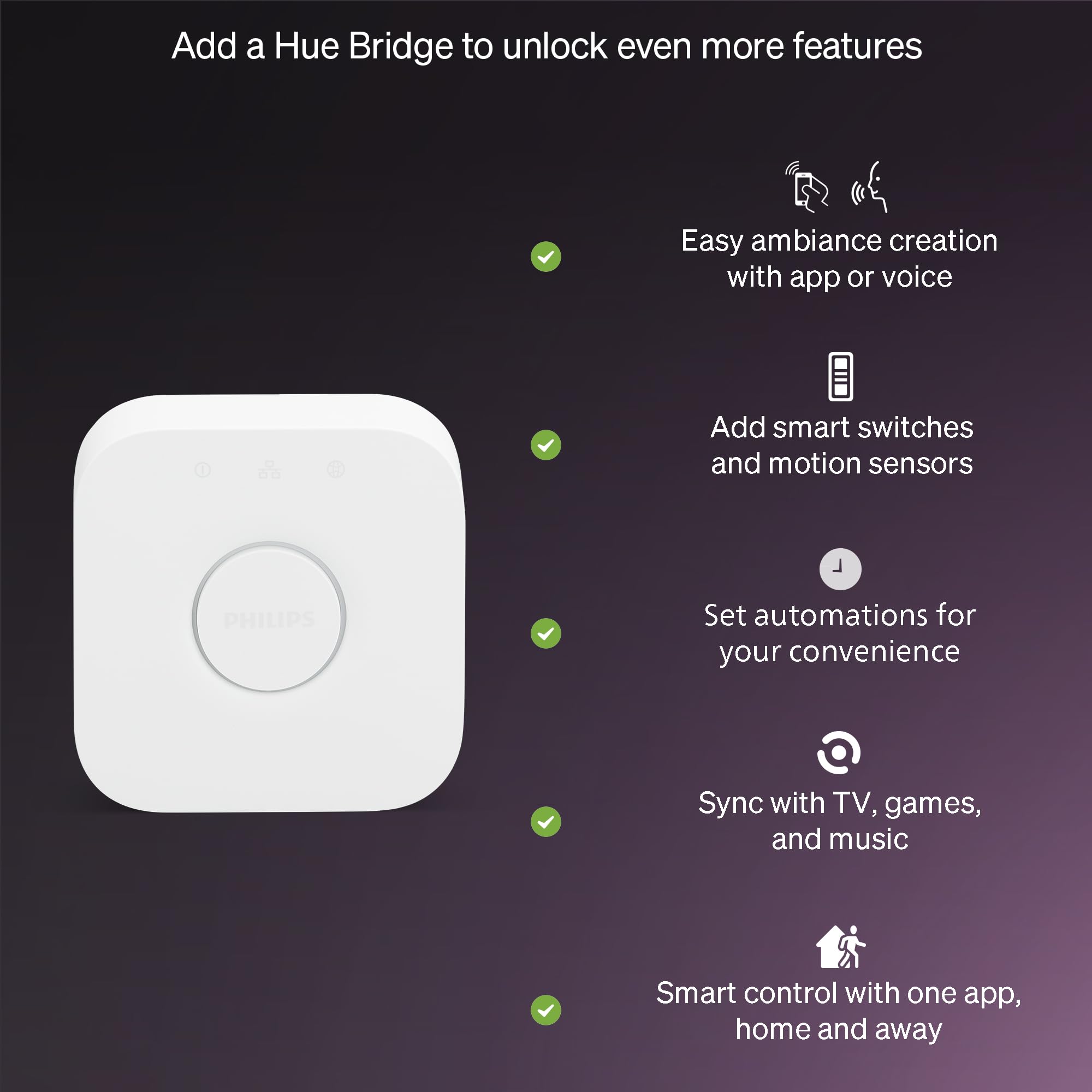 Philips Hue captura de la app Hue mostrando control de color y brillo