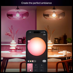 Philips Hue luz visible cambiando de cálido a frío demostrando versatilidad