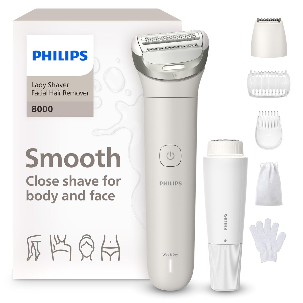 Philips frontal del producto mostrando el paquete y beneficio de uso versátil