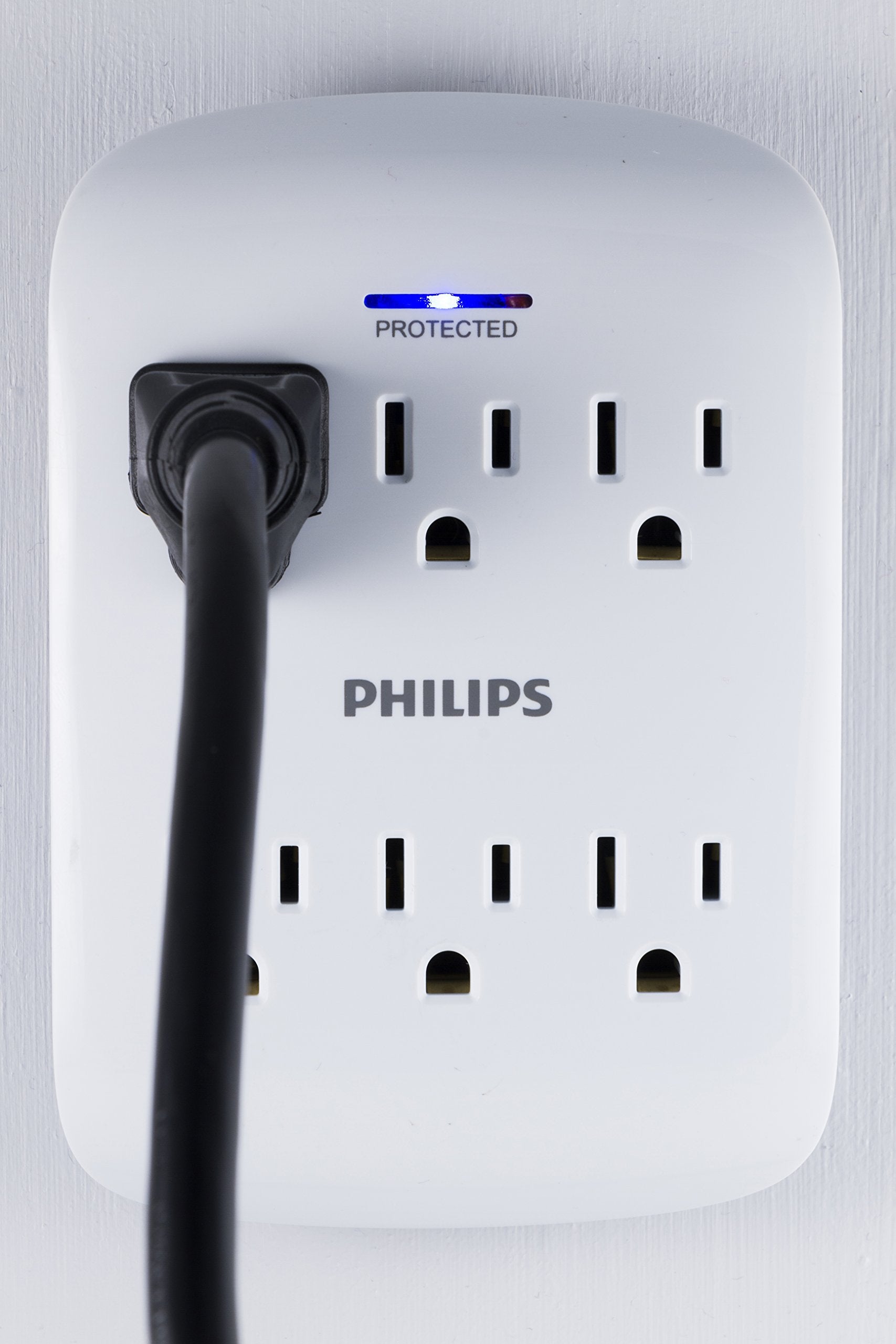 Philips indicador LED encendido mostrando protección activa y tranquilidad