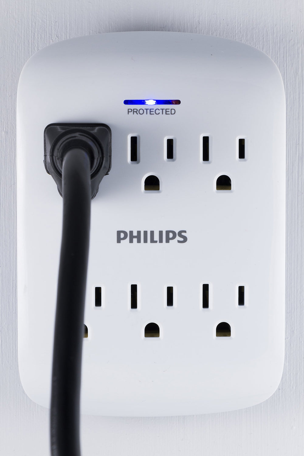 Philips indicador LED encendido mostrando protección activa y tranquilidad