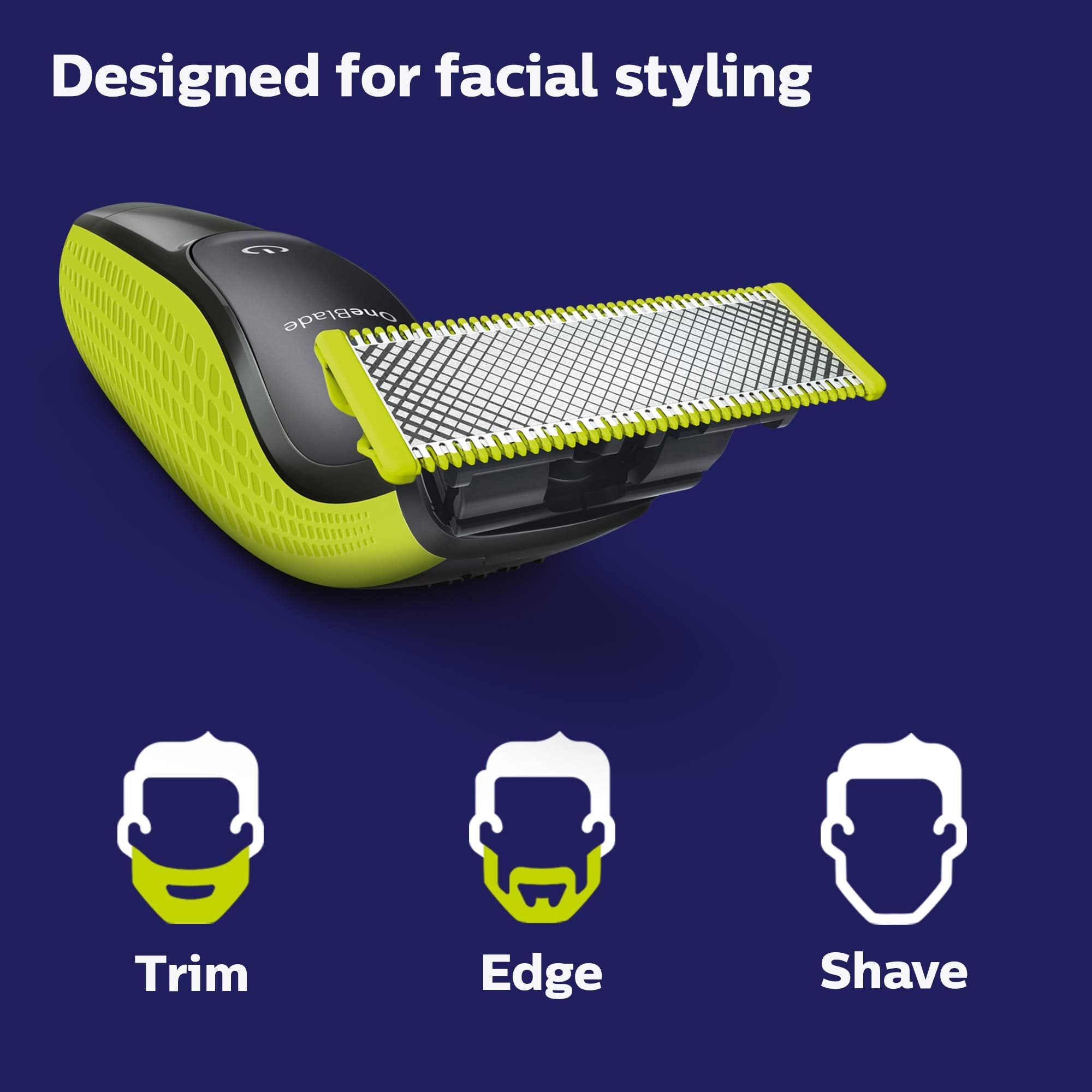 Philips OneBlade QP2520 en mano mostrando ergonomía y control cómodo