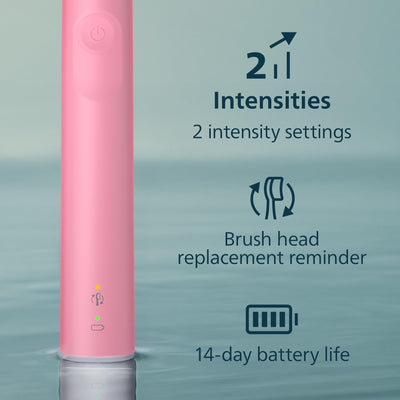 Philips Sonicare USB charger and battery light showing long two-week battery benefit