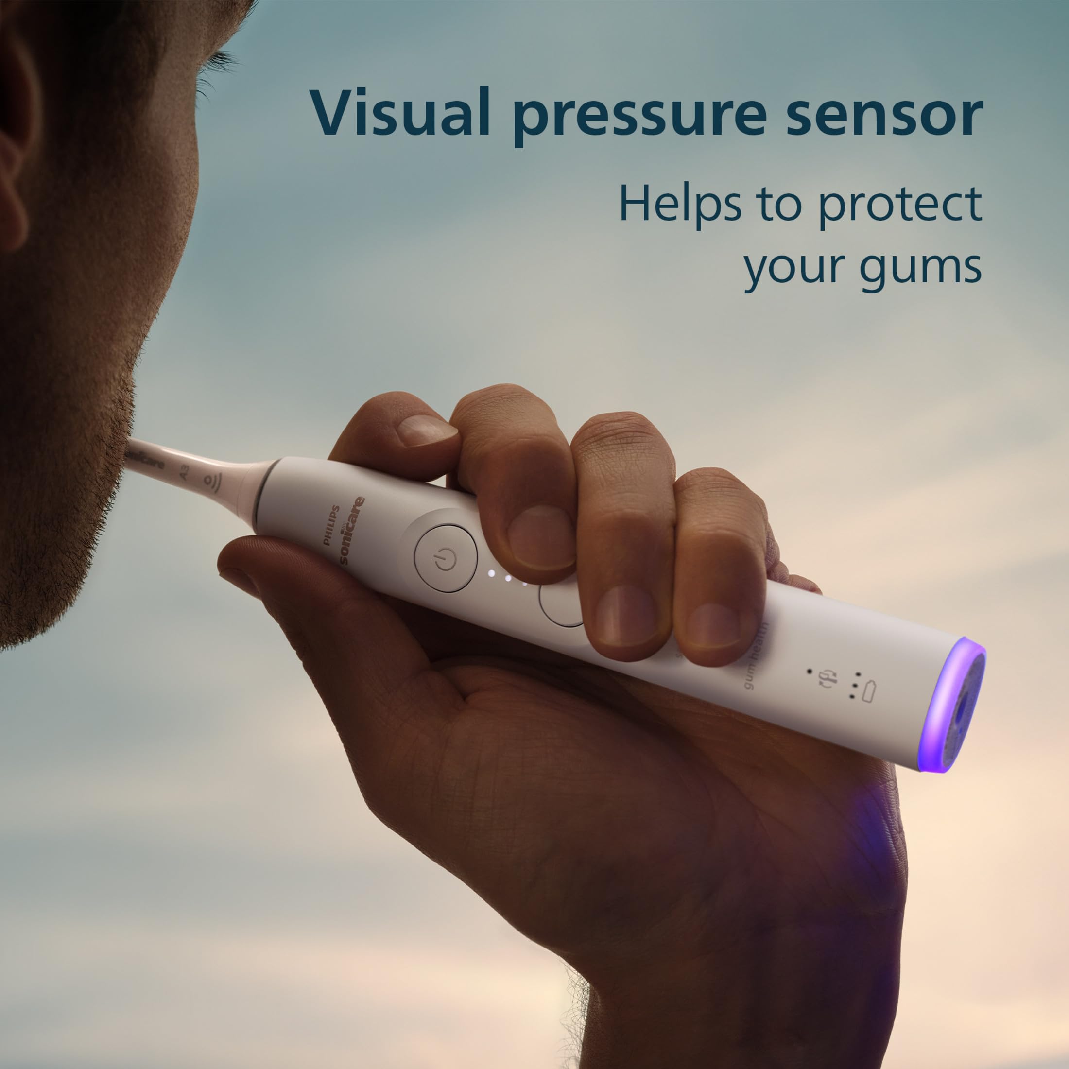 Philips Sonicare connected app guided brushing screen for real-time tips and routines