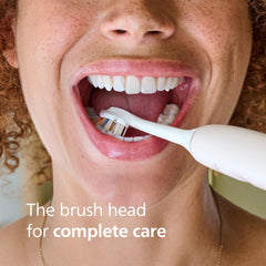Philips Sonicare primer plano de cerdas anguladas que aumentan contacto