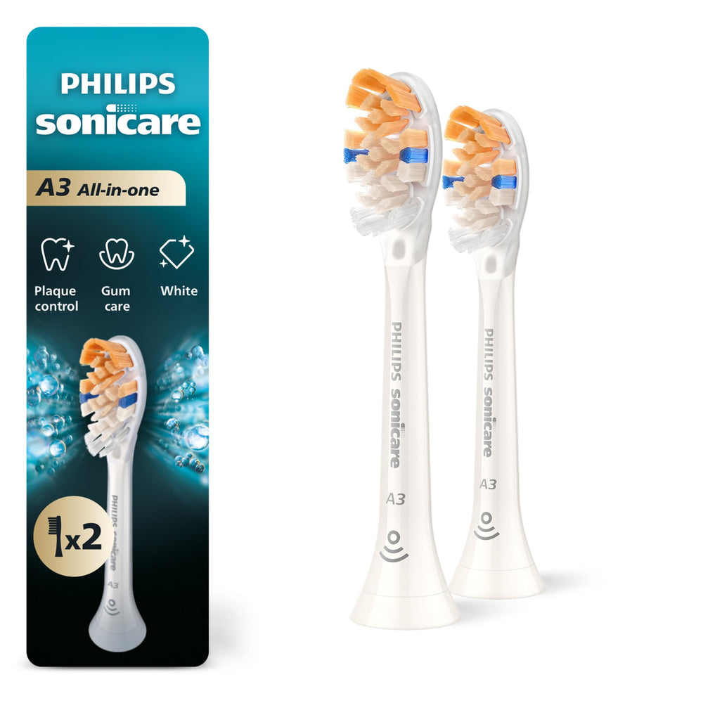 Philips Sonicare vista frontal del pack, recambios listos para seis meses