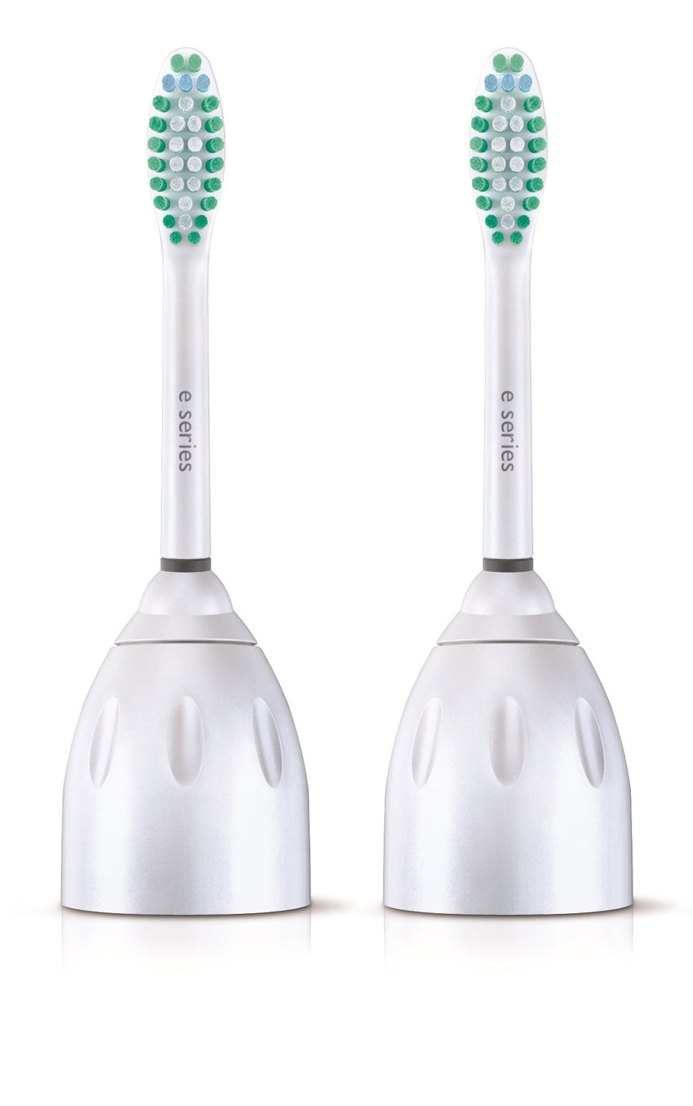 Philips Sonicare vista frontal del cabezal mostrando diseño y compatibilidad, limpieza eficaz