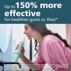 Philips Sonicare flosser 3000 removable 250ml tank close-up for easy filling and longer routines