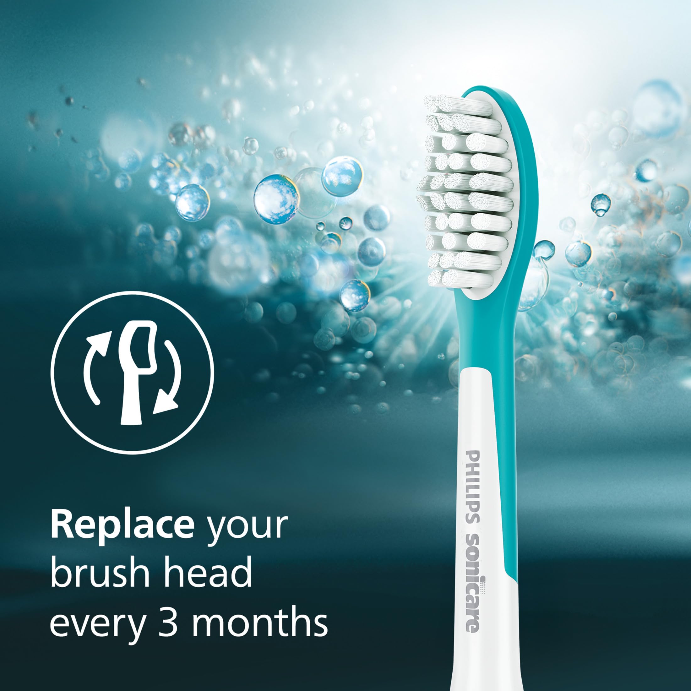 Philips Sonicare comparación de tamaño del cabezal para bocas infantiles