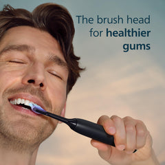 Philips Sonicare detalle de cerdas cóncavas que optimizan contacto con la línea gingival