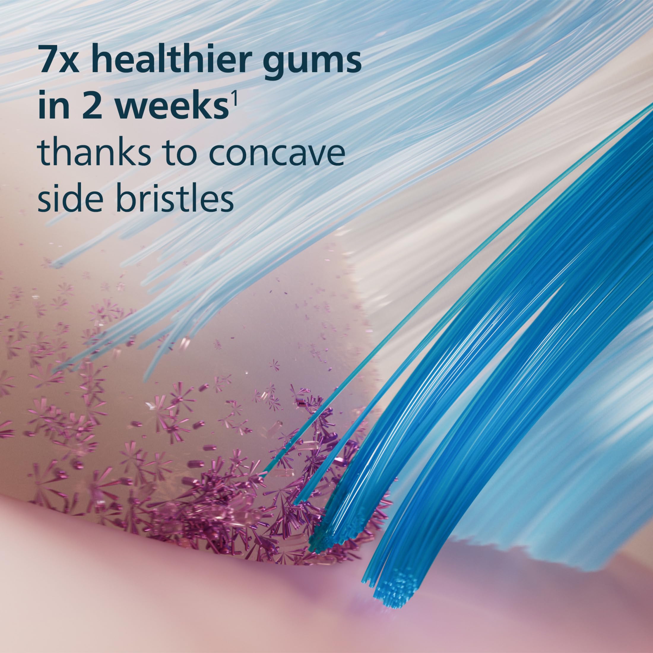 Philips Sonicare comparación de tamaño del cabezal frente a dientes reales